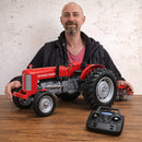 Miniatura Ultra Realista Massey Ferguson 65X + Arado 3 Bacias  - 1/14 (Controle Remoto)